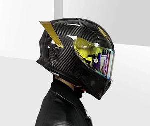 Hot bán New Mũ bảo hiểm an toàn sợi carbon full mặt xe máy Mũ bảo hiểm cho người lớn - Product Image 6