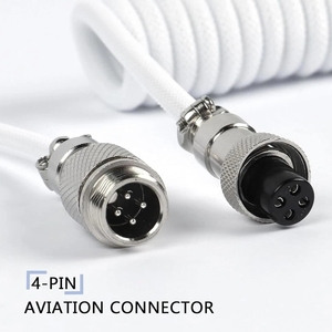 Cable de PVC trenzado metálico tipo C de aviador con doble revestimiento personalizado para adaptador de teclado mecánico - Product Image 6