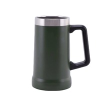 Mug isotherme réutilisable en acier inoxydable de 700 ml, écologique, avec poignée et isolation thermique de 6 heures pour boissons chaudes et froides