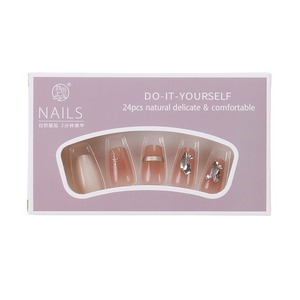 Yogur hecho a mano usable blanco lechoso espejo mágico francés pegatinas de uñas elegante novia boda uñas Xiaohongshu artículo caliente - Product Image 5