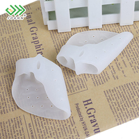 JOGHN-Corrector de dedos de tres orificios para el dedo del pie, funda de silicona, separador de dedos