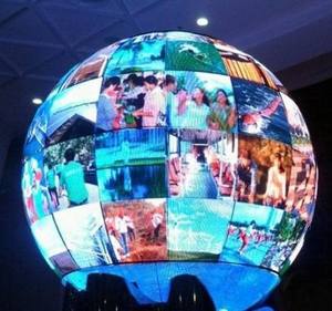 จอแสดงผล LED ทรงกลมสีเงินแบบกำหนดเอง P1.86 เส้นผ่านศูนย์กลาง 0.5 เมตร รูปทรงลูกโลก 3 มิติ สำหรับห้องจัดแสดงนิทรรศการ ติดตั้งบนเพดานภายในอาคาร ความละเอียด 4K - Product Image 3