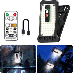 Lámparas Solares con Clip, Súper Brillantes, para Exteriores, Impermeables IP65, con Sensor de Movimiento USB, Lámpara de Seguridad para Pared, Valla, Casa, Camping, Puerta - Product Image 1