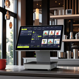 หน้าจอสัมผัสแบบเดี่ยวสำหรับร้านอาหาร GMS <span class=keywords><strong>Google</strong></span> Play Android/<span class=keywords><strong>Windows</strong></span> จอ LCD คู่ ขนาด 15.6 นิ้ว หมุนได้ 45 องศา - Product Image 4