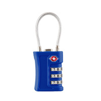 Cadenas mécanique TSA à combinaison en ABS avec câble métallique, modèle 716 CN, pour valise de voyage, sac de sport, compatible couleurs, pour douane