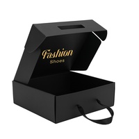 Boîte en carton de luxe avec poignée en ruban imprimé avec LOGO personnalisé nouveau design emballage cadeau d'expédition vêtements chaussures