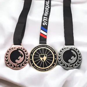 Özel metal logo hatıra spor koşu maraton sonlandırıcı çinko alaşım metal madalya onur için
