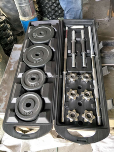 Ensemble d'haltères à peinture noire 50 kg avec étui Ensemble d'haltères en fonte 50 kg Haltères et haltères en fonte - Product Image 5