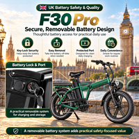 Vélo électrique QMWHEEL F30 Pro en stock au Royaume-Uni, vélo électrique longue portée, vélo électrique pliable de 20 pouces, 250W 48V 45Ah, porte-bagages arrière, GPS