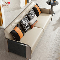 Ensemble de canapés en cuir de luxe 1+2+3, canapé modulaire sectionnel, canapé moderne pour salon, meubles élégants pour villa, personnalisable