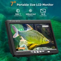 EYEWA V7 Pencari Ikan Terlihat dengan Monitor LCD 7 Inci dan Kit Kamera dengan Baterai 4500mah untuk Memancing di Bawah Air Musim Dingin/Laut/Sungai Es
