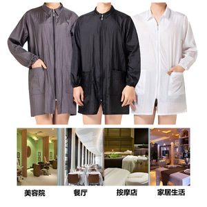 Hairdressing Cape Waterproof Polyester Smock For Salon Use Solid Color Four Seasons - Product Image 4