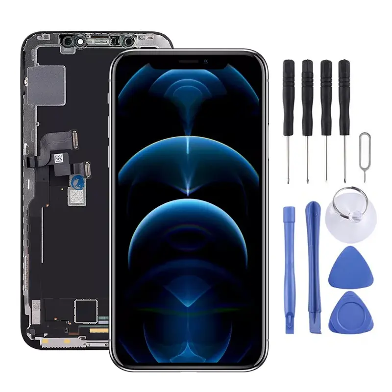 Cep LCD telefon ekranı iphone 5 için 6 7 8P X XR XS Max ekran telefon LCD ekranı değiştirme için iPhone tamir aksesuarları