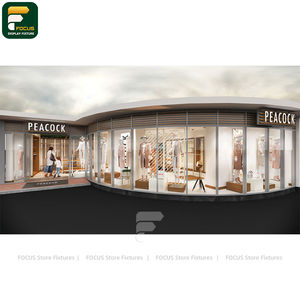 Exhibidores de Ropa Modernos para Minoristas, Mostrador de Ropa, Vitrina de Prendas, Mueble de Vidrio para Tienda - Product Image 4