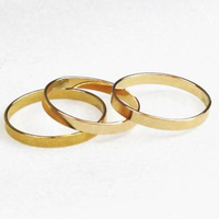 wholesale minimalist gold plated 925 sterling silver stacking plain band ring for women