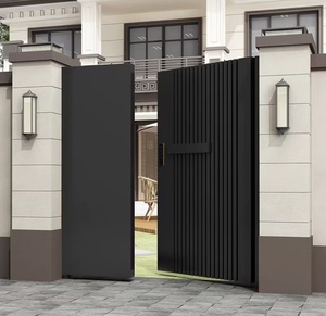 <span class=keywords><strong>Portail</strong></span> de Villa en Acier Inoxydable et Alliage d'Aluminium, Porte d'Entrée Manuelle Simple ou Double Personnalisée pour Cour Extérieure Rurale Autoconstruite - Product Image 6