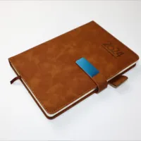 Cuaderno de Lujo Personalizado con Tapa Dura de Cuero PU/Tela, A4/A5/A6/B5/B6, Recargable, Diario de Negocios, Encuadernación Cosida, con Presilla para Bolígrafo, Regalo