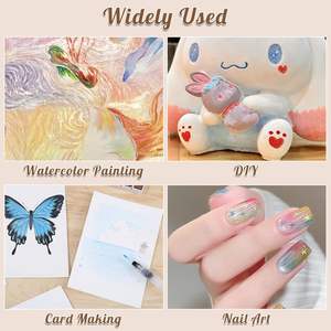 Ensemble de peinture <span class=keywords><strong>aquarelle</strong></span> miniature Panwenbo, 24 couleurs, peinture <span class=keywords><strong>aquarelle</strong></span> métallisée, peinture <span class=keywords><strong>aquarelle</strong></span> scintillante perlée solide pour adultes, enfants, débutants, artistes - Product Image 6