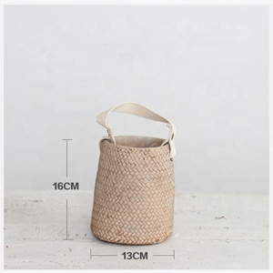 กระถางปลูกดอกไม้ซีเมนต์,ตะกร้าหวายสานแบบเลียนแบบสำหรับตกแต่งสวน - Product Image 5