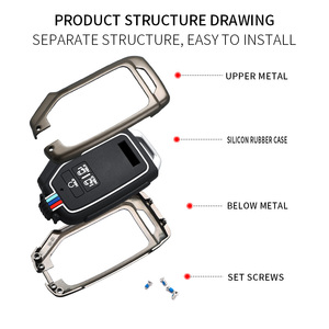 Étui de protection pour clé de voiture en alliage de zinc et gel de silice pour <span class=keywords><strong>KIA</strong></span> Carnival EV6 GTLINE <span class=keywords><strong>Sportage</strong></span> K5, <span class=keywords><strong>porte</strong></span>-clés à 7 boutons, sac à clés - Product Image 5