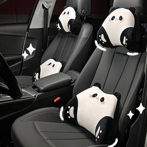 Coussin de soutien lombaire en peluche Panda, mousse à mémoire de forme, pour siège de voiture, confort du dos, design cartoon - Product Image 2