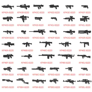 50ピース/ロット武器パックWW2ミリタリースワットスナイパー兵士銃陸軍アクセサリーミニウォーフューチャーMOCビルディングブロック子供のおもちゃ