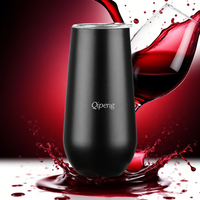 Tasses à café isothermes en acier inoxydable 18/8 promotionnelles, 6 oz, double paroi en métal, couleur or rose, isolation thermique, avec couvercle coulissant
