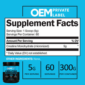 Creatina Monohidrato en Polvo al por Mayor, Marca Privada OEM, 99% de Creatina, Pre-Entrenamiento - Product Image 2