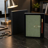 Bloc-notes en cuir PU texturé vintage de qualité supérieure avec service de personnalisation de logo haut de gamme