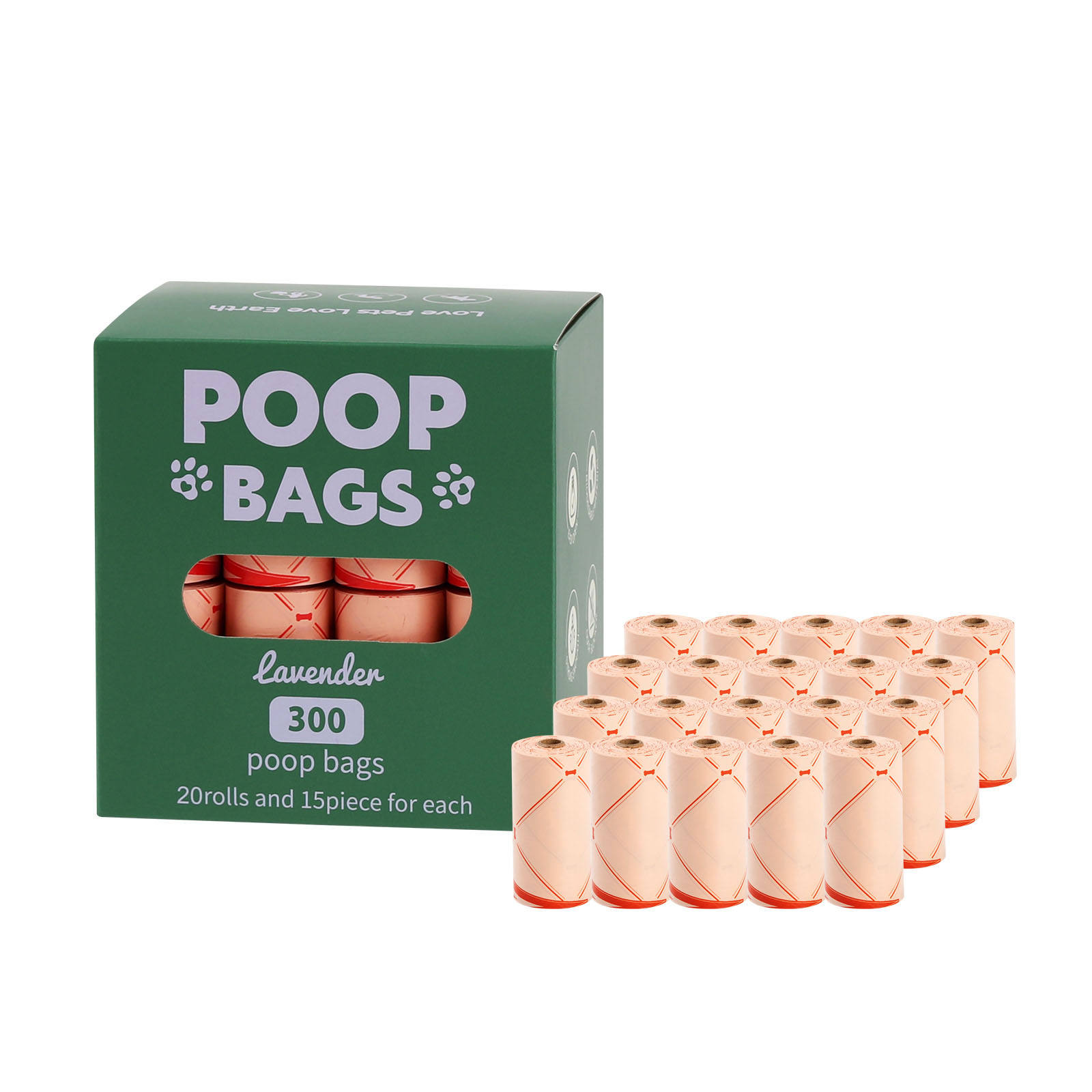 20 rollos de color beige