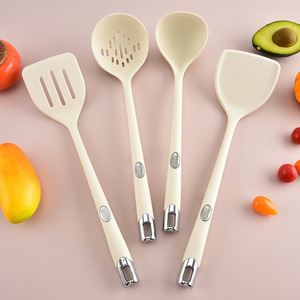 Ensemble de spatules en silicone, 4 pièces, résistantes au four, pour cuisiner, faire sauter, cuillère à soupe, cuillère ajourée, ustensiles de cuisine - Product Image 4