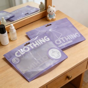 <span class=keywords><strong>Sac</strong></span> en plastique personnalisé pour vêtements avec logo, résistant aux UV et à l'humidité, pour le rangement de sous-vêtements, chaussettes, <span class=keywords><strong>sac</strong></span> en mylar laminé avec fenêtre - Product Image 2