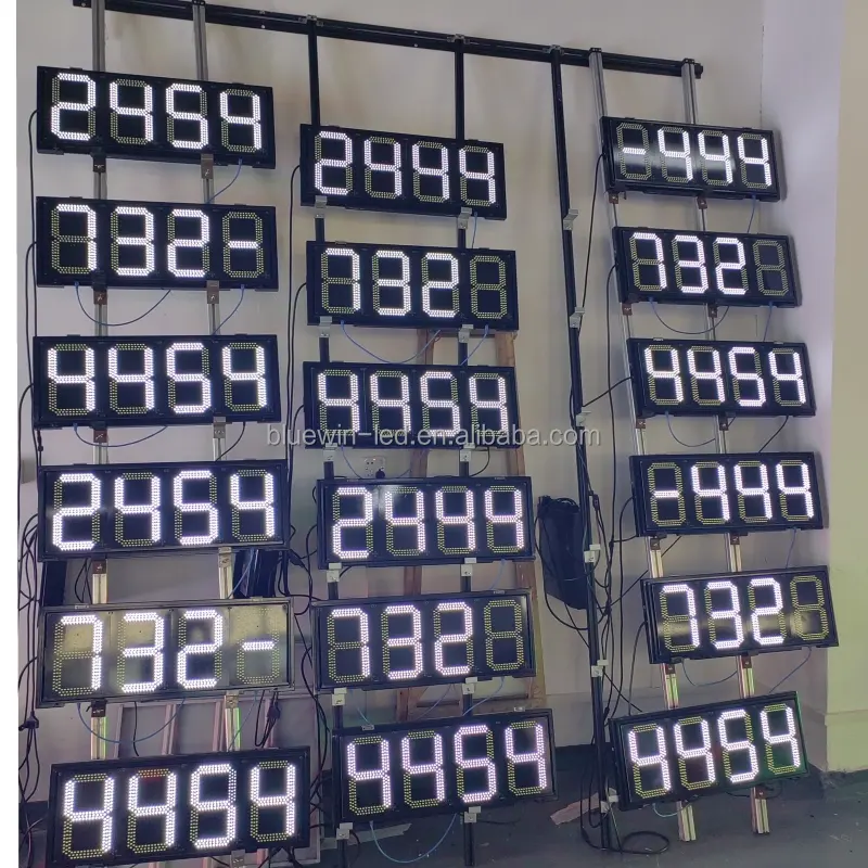 12-дюймовый 888,8 белый бензоколонка светодиодный ценовой знак водонепроницаемый цифровой знак светодиодный цифровой дисплей