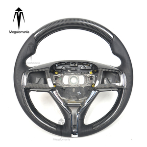 Volante Deportivo de Fibra de Carbono con Cuero <span class=keywords><strong>Rojo</strong></span> Ghibli y Pantalla LED, Compatible con <span class=keywords><strong>Maserati</strong></span> - Product Image 3