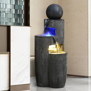 น้ำพุในร่ม Quanfangyuan 3 ชั้น พร้อมไฟ LED สำหรับตกแต่งห้องนั่งเล่นและสำนักงาน - Product Image 1