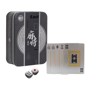 Mahjong Solitaire Portable pour la Maison, Épais, Durable, de Voyage, en Plastique, Étanche, avec Cartes Spéciales 144 en Feuille d'Or, Motif Pardessus - Product Image 1