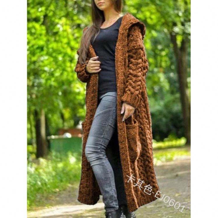 2020 New Arrivals Winter Fashion Designer Loose Fit Long Sleeve Trench Long  Women Coat