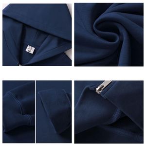 Streetwear Quality <b>Thick</b> <b>Fleece</b> Cotton Heavy Zip up Oversized Hoodie Custom Logo OEM Wholesale Zipper Hoodies - Product Image 4