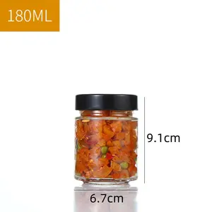 High Quality Empty Glass Food Jar 140ml Glass Jar For Honey Butter Small Glass Jar With Gold Screw Lid