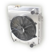 Ventilateur de carénage de radiateur en aluminium SS-0127 à 3 rangées pour 1964 1965 1966 Ford Mustang 1960-1965 Falcon Ranchero /65-66 Comet V8