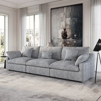 ATUNUS Drop Shipping Chenille Leinen Mix Stoff Wohnzimmer Nordic Minimalist Schwarz Weiß Grau Modular Sectional Couch Sofa Set