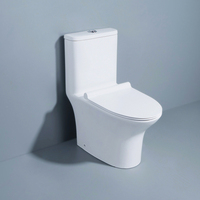 Toilettes en céramique émaillée blanche, outil de fermeture, plancher de toilette debout, lavage monobloc, toilettes