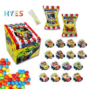 Huiye New Cartoon Pull Back Car Mini Candy <strong>Toys</strong> <strong>Lollipop</strong> Colorful Bag Multi Styles Promotional Hard Candy <strong>Toys</strong> For Children - Product Image 1