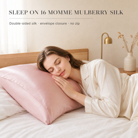 Taie d'oreiller enveloppante en soie de mûrier 16 Momme 100% pure soie double face cinq tailles vente en gros logo personnalisé fournisseur OEM ODM Eloria