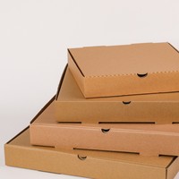Boîtes à pizza carrées pliables, écologiques, jetables, recyclables, avec logo personnalisé