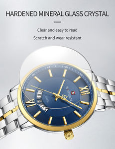 2024 nouveau NAVIFORCE 9238 Date Mans montre bracelet en acier inoxydable affaires montre-bracelet à Quartz avec pointeurs lumineux OEM montre personnalisée - Product Image 3