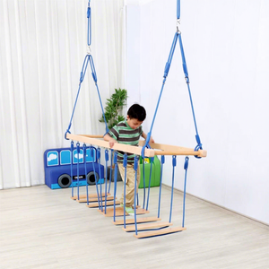 Moetry pont d'équilibre en bois balançoire suspendue intérieure équipement d'entraînement sensoriel pour enfants salle sensorielle de thérapie OT - Product Image 1