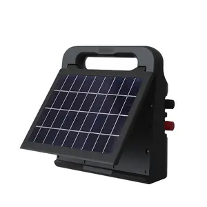 Sustainable black color electric fence 1 J solar energizer to protect garden