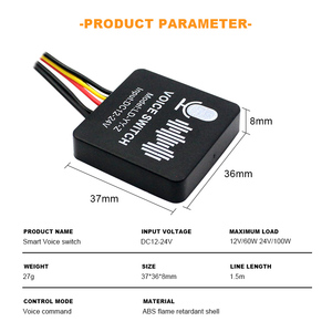 DC12V-24V智能双色迷你方形发光二极管灯条语音控制器，色温模式可调 - Product Image 2