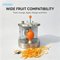 Commerciële roestvrijstalen automatische fruitenschiller Elektrische sinaasappel-ananas-citroenschilmachine